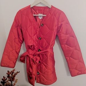 Gap size s petite red quilt jacket